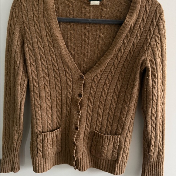 J. Crew Sweaters - J. Crew Cable Knit Cardigan in Tan